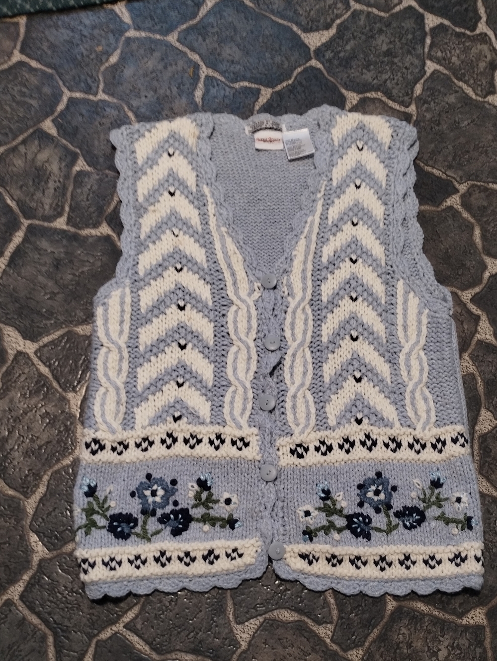 Bobbie Brooks Hand Knitted Sweater Vest VINTAGE